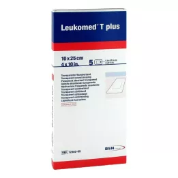 LEUKOMED transp.plus sterilie plāksteri 10x25 cm, 5 gab