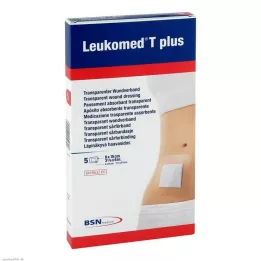 LEUKOMED transp.plus sterilie plāksteri 8x15 cm, 5 gab