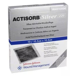 ACTISORB 220 Silver 10,5x10,5 cm sterilas kompreses, 10 gab