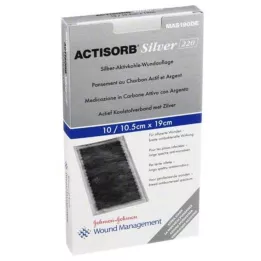 ACTISORB 220 Sudraba 10,5x19 cm sterilas kompreses, 10 gab