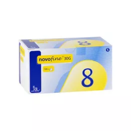 NOVOFINE 8 kanulas 0,30x8 mm, 100 gab