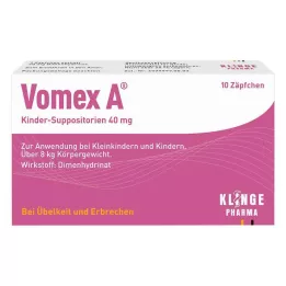 VOMEX A Bērnu svecītes 40 mg, 10 gab