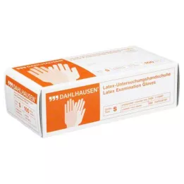 HANDSCHUHE Latekss bez pūdera S izmērs, 100 gab