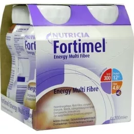 FORTIMEL Energy MultiFibre šokolādes garša, 4X200 ml
