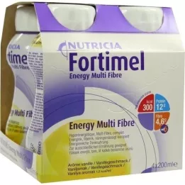 FORTIMEL Energy MultiFibre vaniļas garša, 4X200 ml