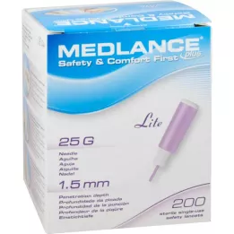MEDLANCE plus Lite drošības lancetes 25 G, 200 gab