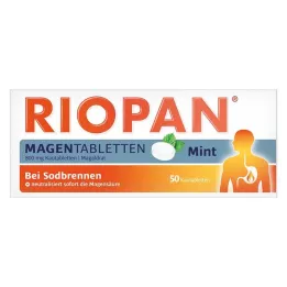RIOPAN Magen Tabletten Mint 800 mg košļājamās tabletes, 50 gab