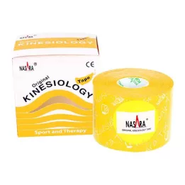 NASARA Kineziote 5 cmx5 m dzeltena, 1 gab