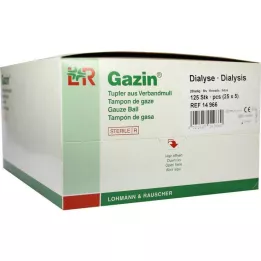 GAZIN Dialīzes tamponi 2+3 sterili ar aizsarggredzenu, 125 gab