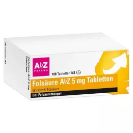 FOLSÄURE AbZ 5 mg tabletes, 100 gab