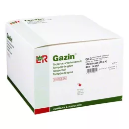 GAZIN Tamponu plūmju sterils 2+2 aizsargājošs r.o.RK, 100 gab