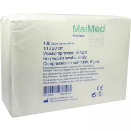 VLIESKOMPRESSEN 10x20 cm nesterils 6 slāņu, 100 gab