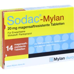 SODAC Mylan zarnās šķīstošās tabletes, 14 gab