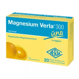 MAGNESIUM VERLA 300 Apelsīnu granulas, 20 gab