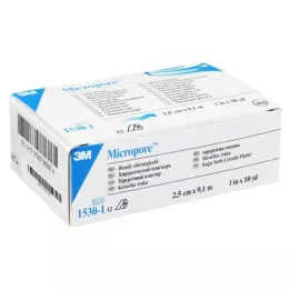 MICROPORE Flīsa iepakojums 2,5 cmx9,1 m balts 1530-1, 12 gab
