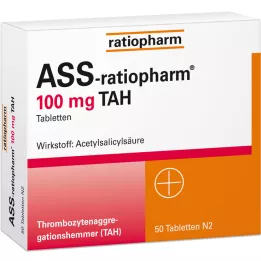 ASS-ratiopharm 100 mg TAH tabletes, 50 gab