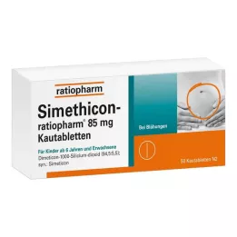 SIMETHICON-ratiopharm 85 mg košļājamās tabletes, 50 gab