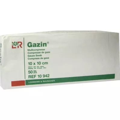 GAZIN Marles komp. 10x10 cm nesterila 32 kārtīga darbība, 50 gab GAZIN Marles komp. 10x10 cm nesterila 32 kārtīga darbība, 50 gab
