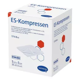 ES-KOMPRESSEN sterils 5x5 cm 8 virzienu, 25X2 gab