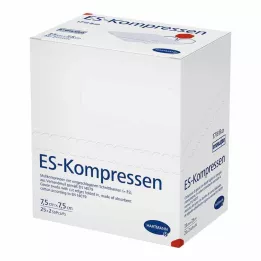 ES-KOMPRESSEN sterils 7,5x7,5 cm 8 virzienu, 25X2 gab