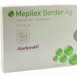 MEPILEX Border Ag putu pārsējs 7x7,5 cm sterils, 5 gab