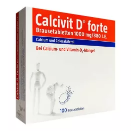 CALCIVIT D forte putojošās tabletes, 100 gab