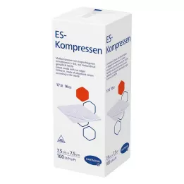 ES-KOMPRESSEN nesterils 7,5x7,5 cm 16-kāršs, 100 gab