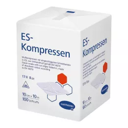 ES-KOMPRESSEN nesterils 10x10 cm 8 virzienu, 100 gab