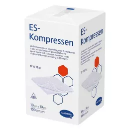 ES-KOMPRESSEN nesterils 10x10 cm 12 virzienu, 100 gab