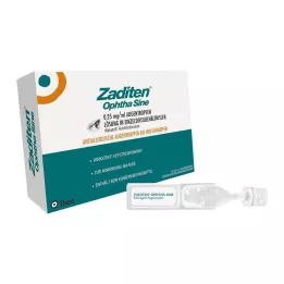 ZADITEN ophtha sine 0,25 mg/ml acu pilieni vienreizēja deva, 20 gab