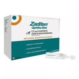 ZADITEN ophtha sine 0,25 mg/ml acu pilieni vienreizēja deva, 50 gab