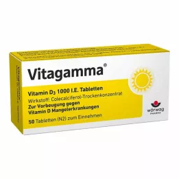 VITAGAMMA D3 vitamīns 1000 SV tabletes, 50 gab