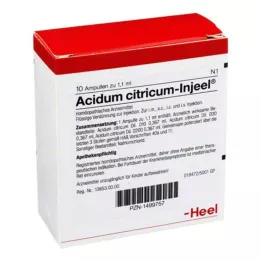 ACIDUM CITRICUM INJEEL Ampulas, 10 gab