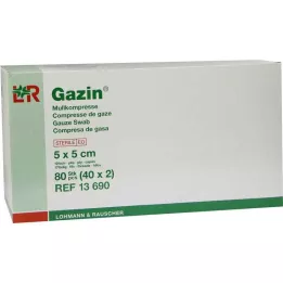 GAZIN Marles komp. 5x5 cm sterils 12 kārtu, 40X2 gab