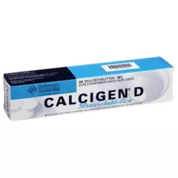 CALCIGEN D 600 mg/400 I.E. putojošās tabletes, 20 gab