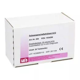 SCHWANGERSCHAFTS-FRÜHTEST hCG teststrēmeles urīns, 20 gab
