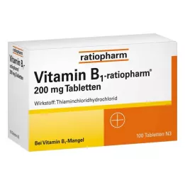 VITAMIN B1-RATIOPHARM 200 mg tabletes, 100 gab