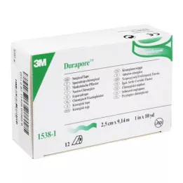 DURAPORE Zīda apmetums 2,5 cmx9,1 m rullis, 12 gab
