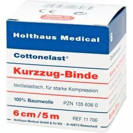 KURZZUGBINDE Cottonelast 6 cmx5 m, 10 gab
