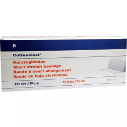 KURZZUGBINDE Cottonelast 8 cmx5 m, 10 gab