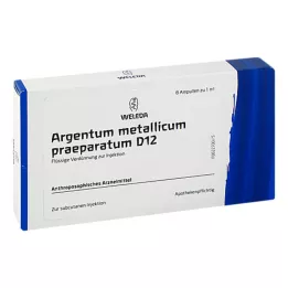 ARGENTUM METALLICUM praeparatum D 12 ampulas, 8 gab