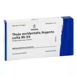 THUJA OCCIDENTALIS ARGENTO culta D 3 ampulas, 8X1 ml
