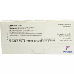 LACHESIS D 20 ampulas, 8X1 ml