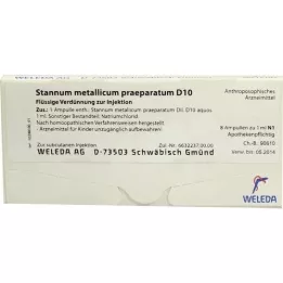 STANNUM METALLICUM praeparatum D 10 ampulas, 8X1 ml