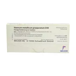STANNUM METALLICUM praeparatum D 30 ampulas, 8X1 ml
