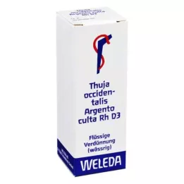 THUJA OCCIDENTALIS ARGENTO culta Rh D 3 Atšķaidījums, 20 ml