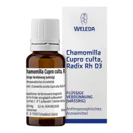 CHAMOMILLA CUPRO culta Radix Rh D 3 Atšķaidījums, 20 ml
