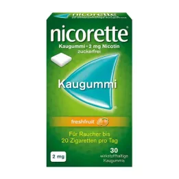 NICORETTE 2 mg svaigu augļu košļājamā gumija, 30 gab