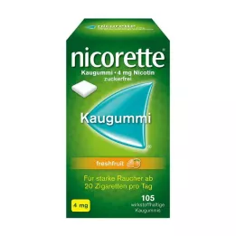 NICORETTE 4 mg svaigu augļu košļājamā gumija, 105 gab