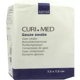 MULLKOMPRESSEN 7,5x7,5 cm nesterils 8 slāņu, 100 gab